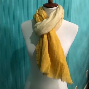 J Crew Yellow Ombré Wool Scarf